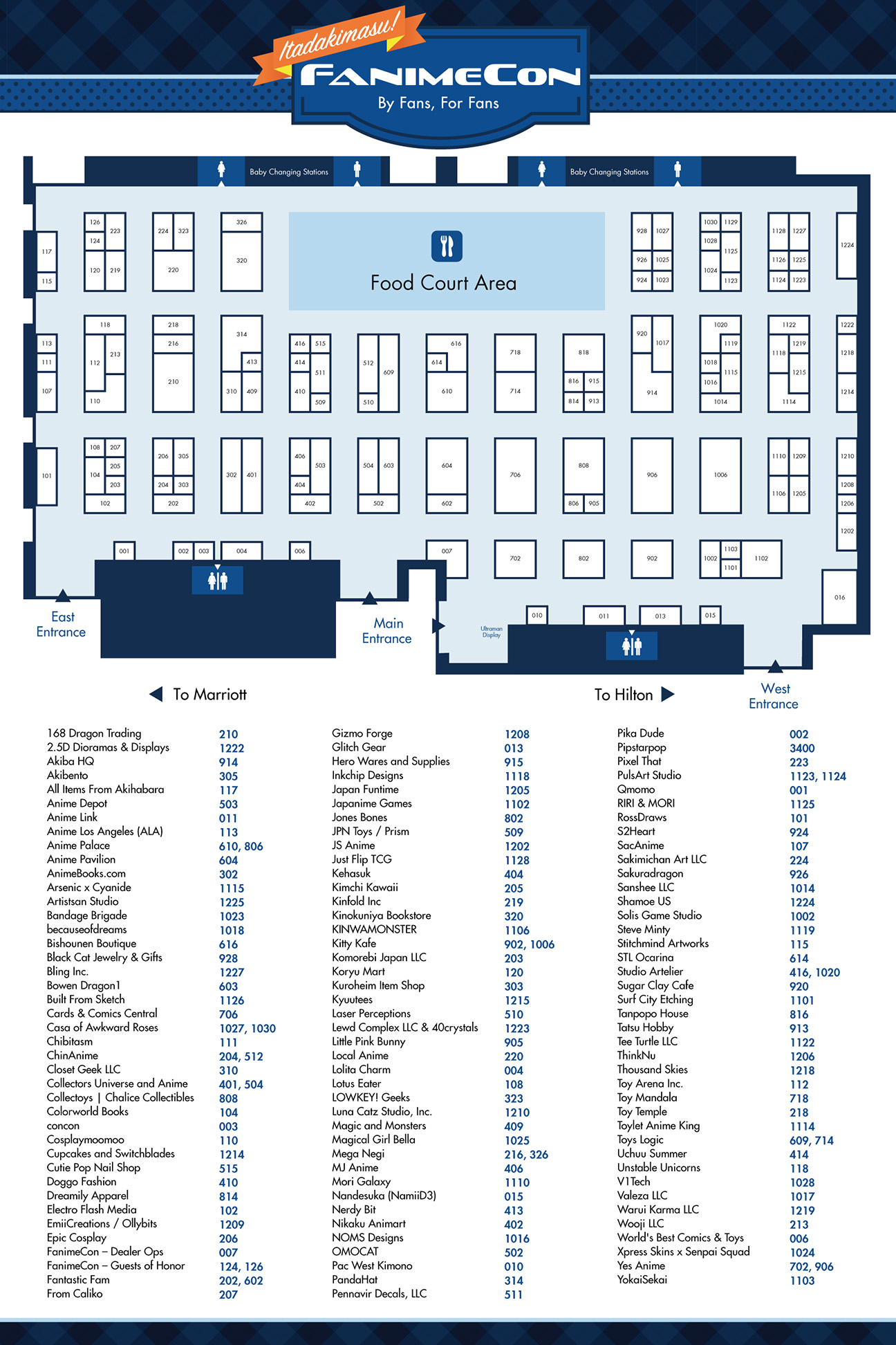FanimeCon | Dealer's Hall Map